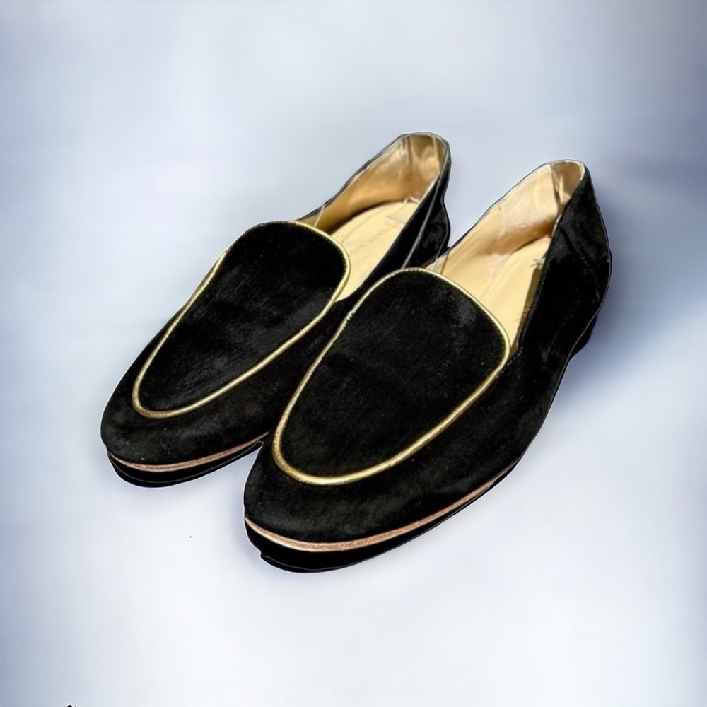 🌻Etienne Aigner Black Suede Camille Loafers Size 8.5